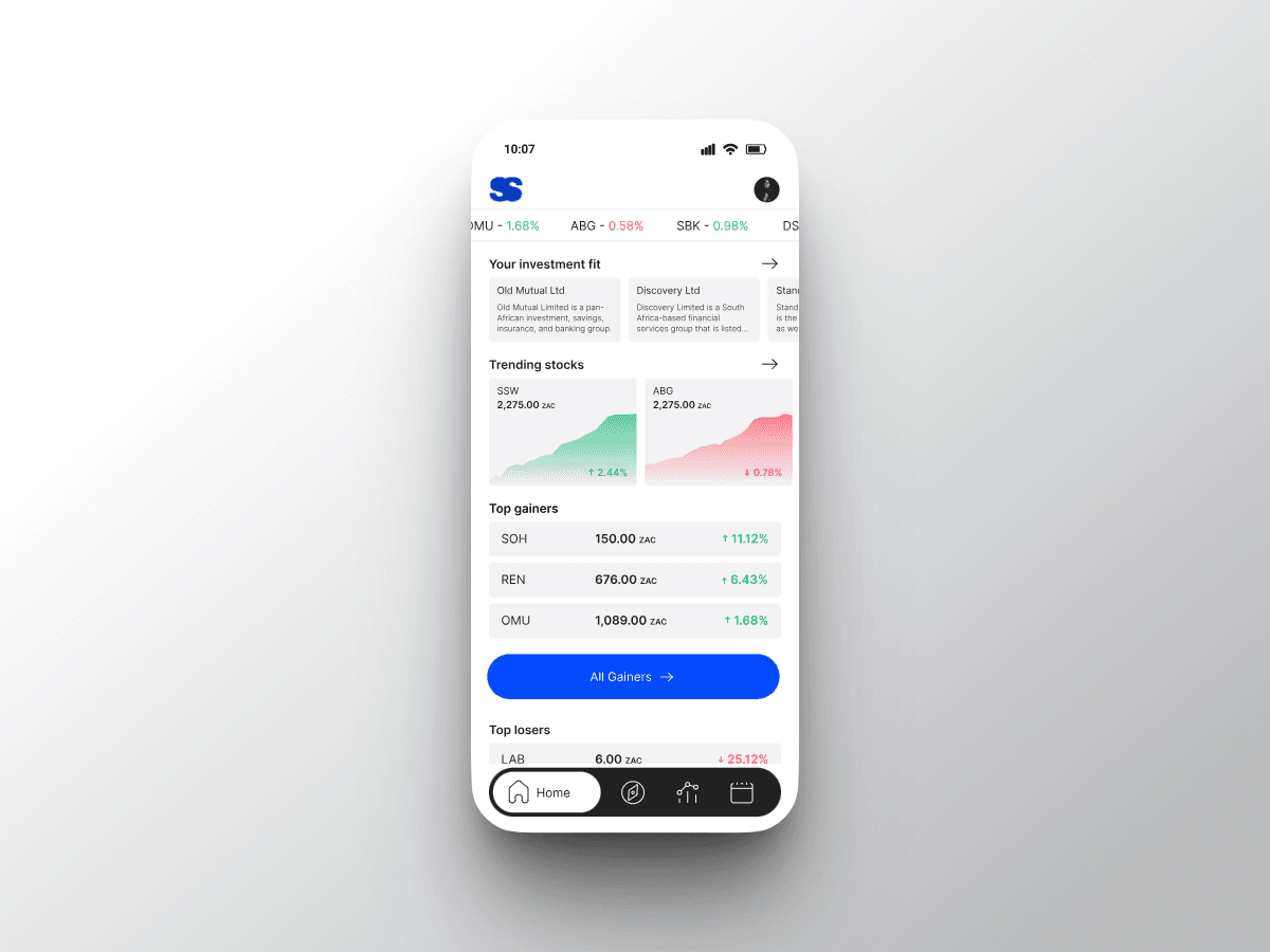 Social Social user interface - home screen